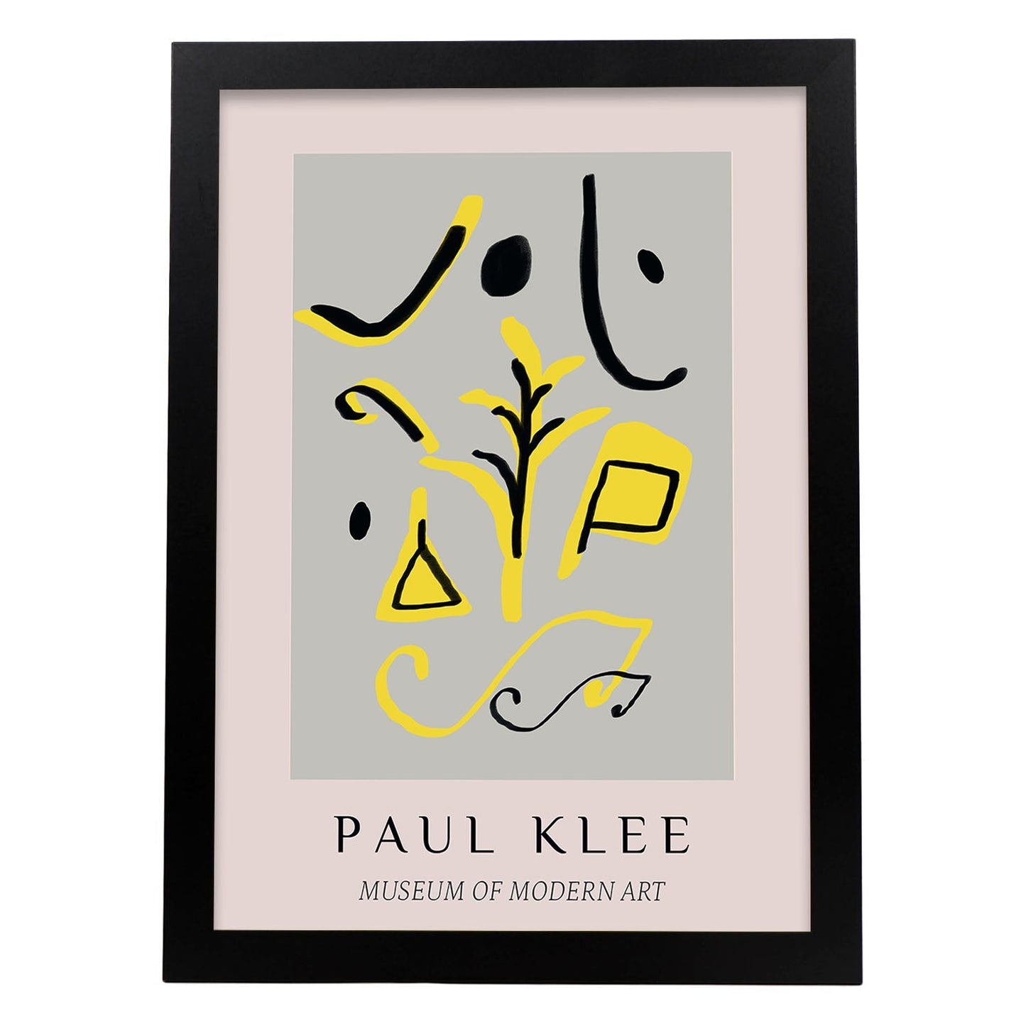 Lamina artistica decorativa con ilustración de Exposición Klee 7 estilo Expresionista-Artwork-Nacnic-A3-Marco Negro-Nacnic Estudio SL