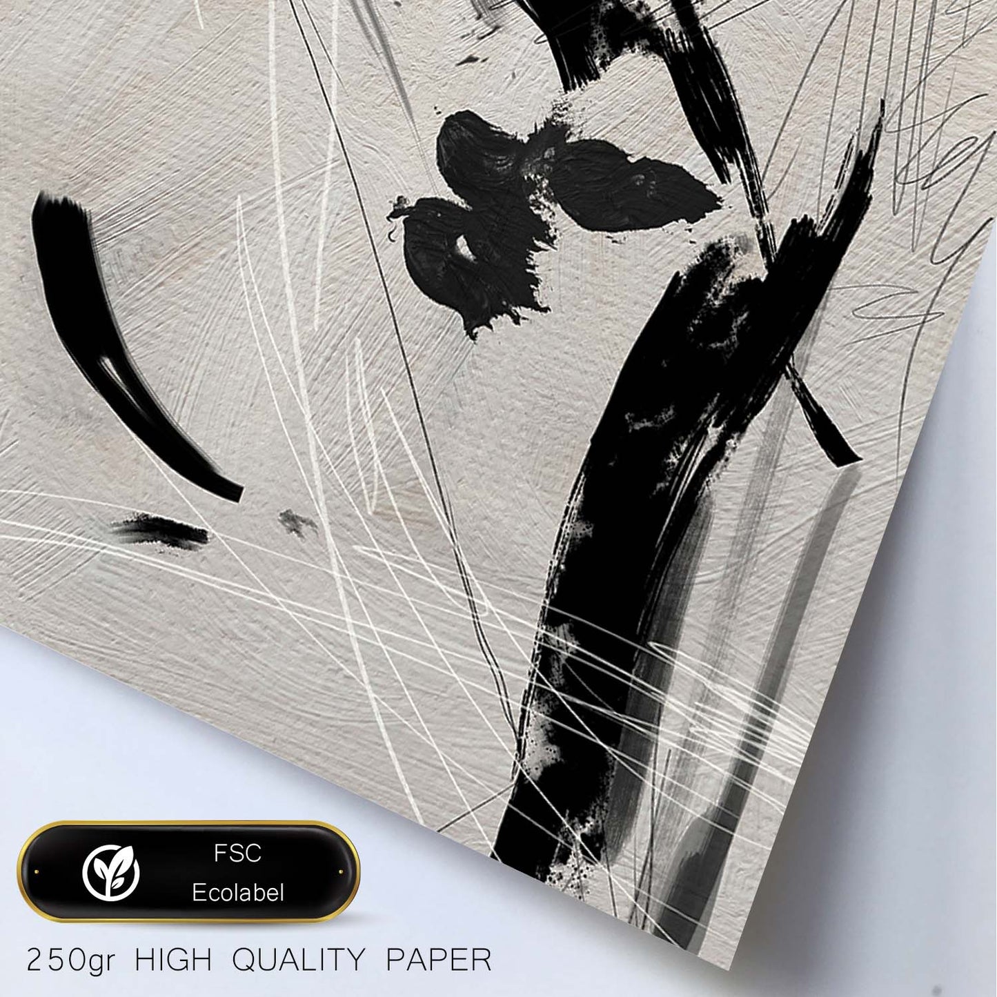 Lamina artistica decorativa con ilustración de Exposición Kline 1 estilo Abstracto-Artwork-Nacnic-Nacnic Estudio SL