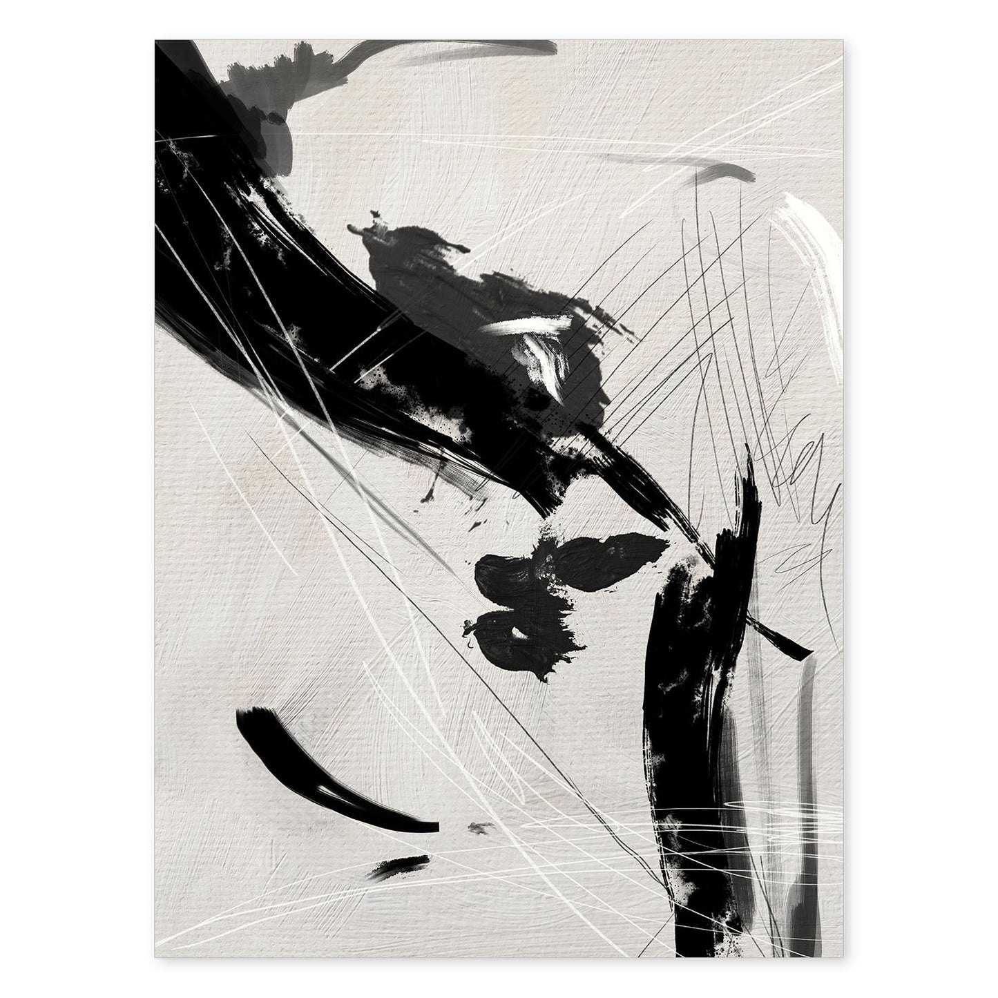 Lamina artistica decorativa con ilustración de Exposición Kline 1 estilo Abstracto-Artwork-Nacnic-A4-Sin marco-Nacnic Estudio SL