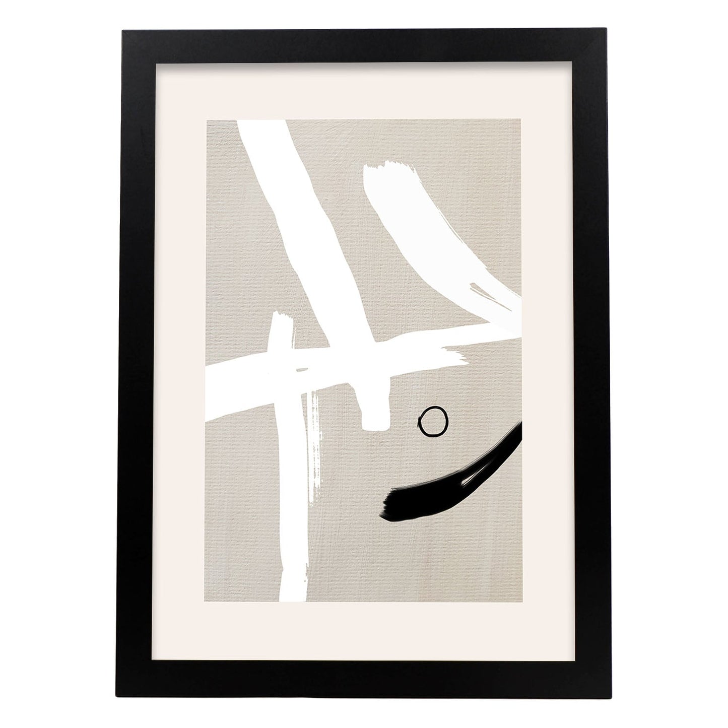 Lamina artistica decorativa con ilustración de Exposición Kline 11 estilo Abstracto-Artwork-Nacnic-A3-Marco Negro-Nacnic Estudio SL