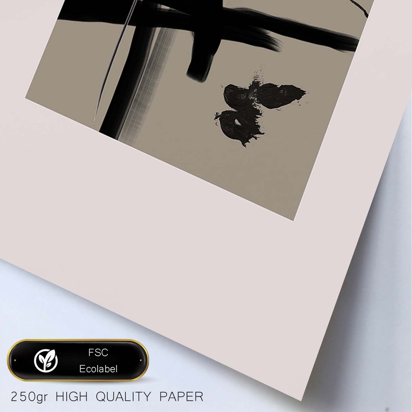 Lamina artistica decorativa con ilustración de Exposición Kline 12 estilo Abstracto-Artwork-Nacnic-Nacnic Estudio SL