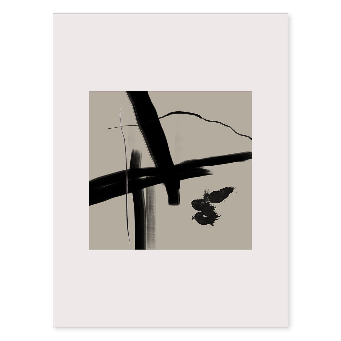 Lamina artistica decorativa con ilustración de Exposición Kline 12 estilo Abstracto-Artwork-Nacnic-A4-Sin marco-Nacnic Estudio SL