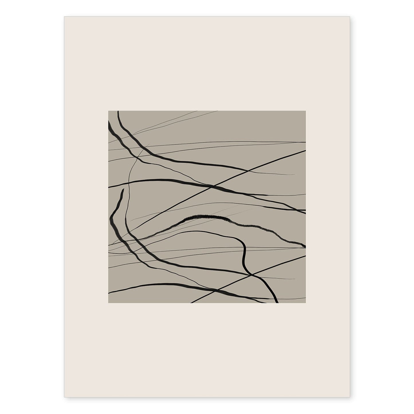 Lamina artistica decorativa con ilustración de Exposición Kline 13 estilo Abstracto-Artwork-Nacnic-A4-Sin marco-Nacnic Estudio SL