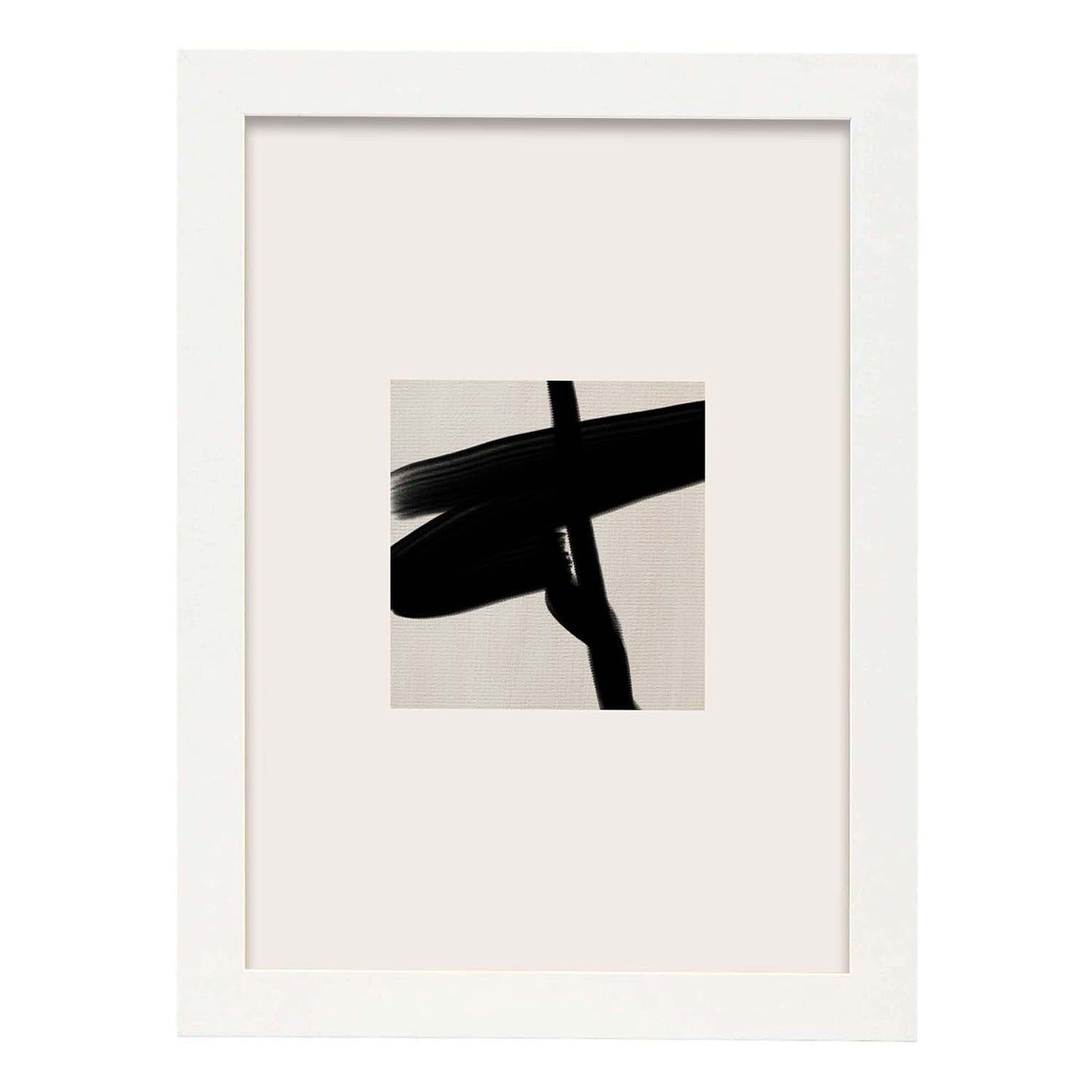 Lamina artistica decorativa con ilustración de Exposición Kline 6 estilo Abstracto-Artwork-Nacnic-A3-Marco Blanco-Nacnic Estudio SL
