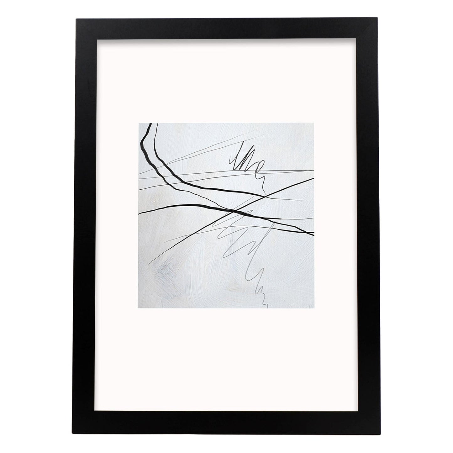 Lamina artistica decorativa con ilustración de Exposición Kline 8 estilo Abstracto-Artwork-Nacnic-A3-Marco Negro-Nacnic Estudio SL