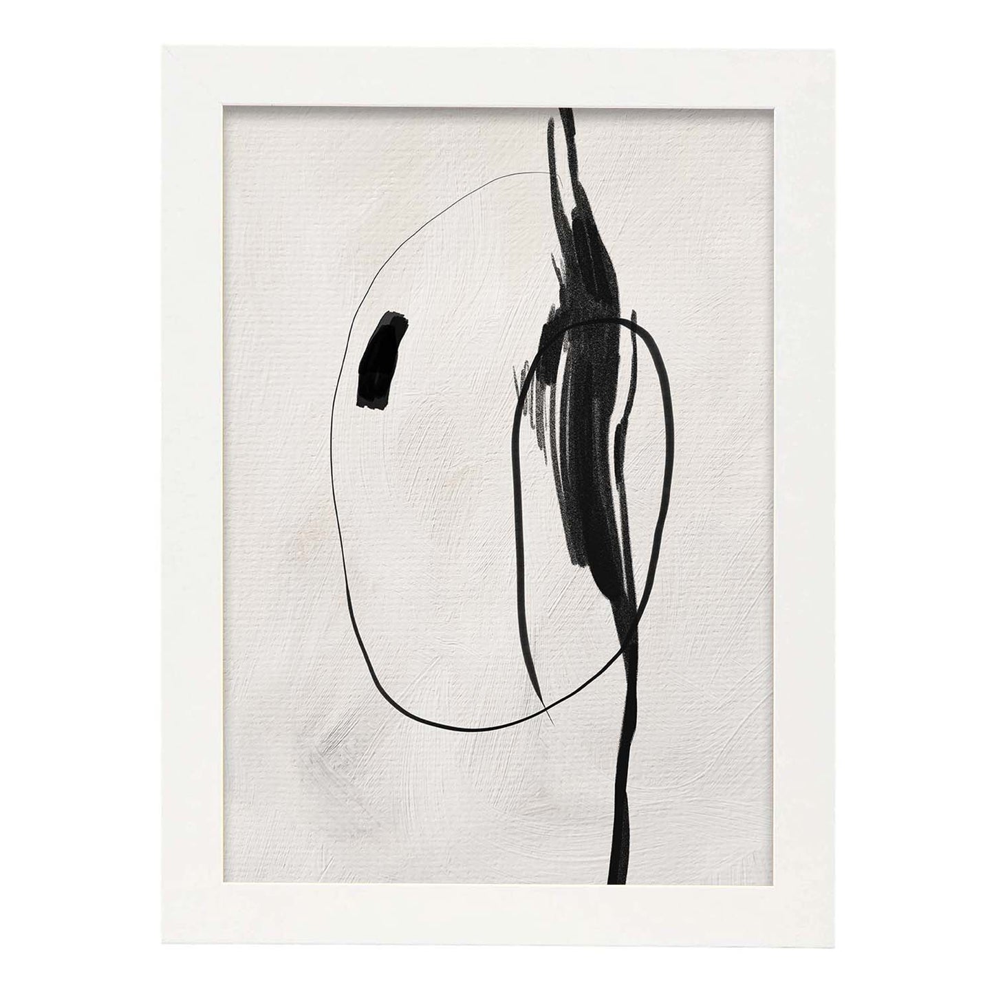 Lamina artistica decorativa con ilustración de Exposición Kline 9 estilo Abstracto-Artwork-Nacnic-A3-Marco Blanco-Nacnic Estudio SL
