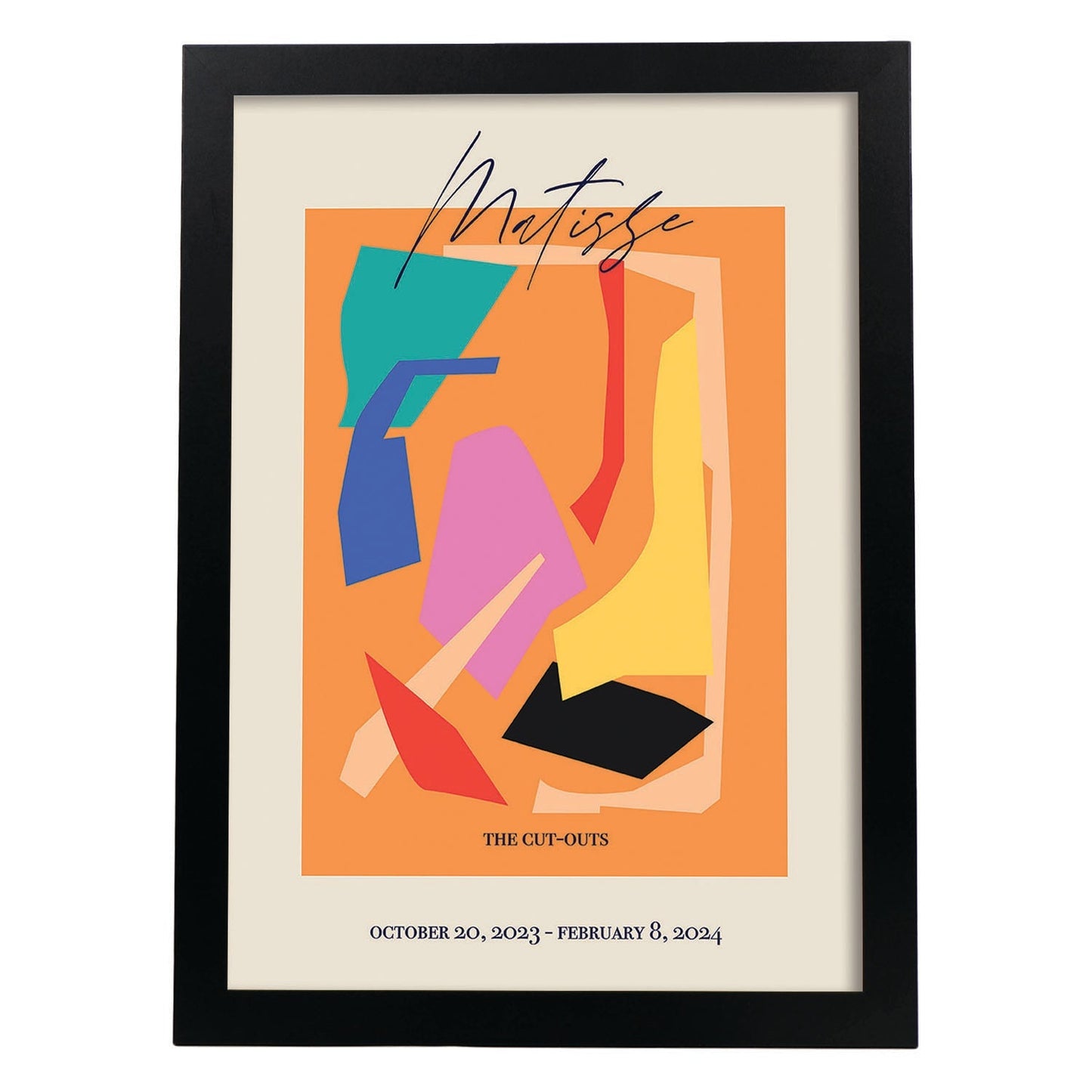 Lamina artistica decorativa con ilustración de Exposición Matisse 13 estilo fauvista-Artwork-Nacnic-A4-Marco Negro-Nacnic Estudio SL