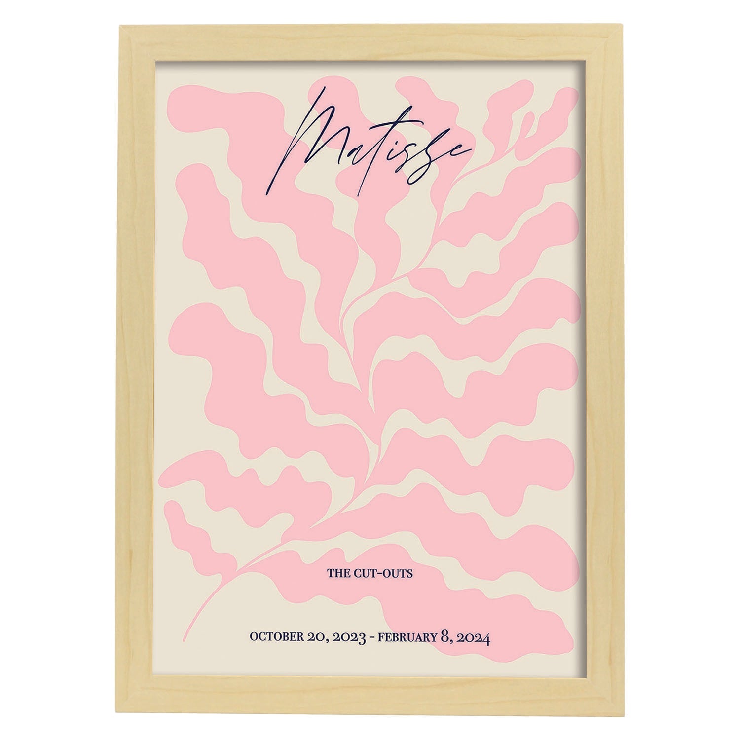 Lamina artistica decorativa con ilustración de Exposición Matisse 5 estilo fauvista-Artwork-Nacnic-A3-Marco Madera clara-Nacnic Estudio SL