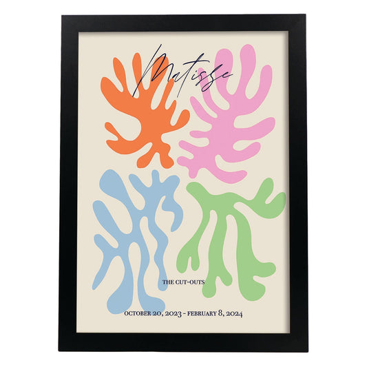 Lamina artistica decorativa con ilustración de Exposición Matisse 7 estilo fauvista-Artwork-Nacnic-A4-Marco Negro-Nacnic Estudio SL