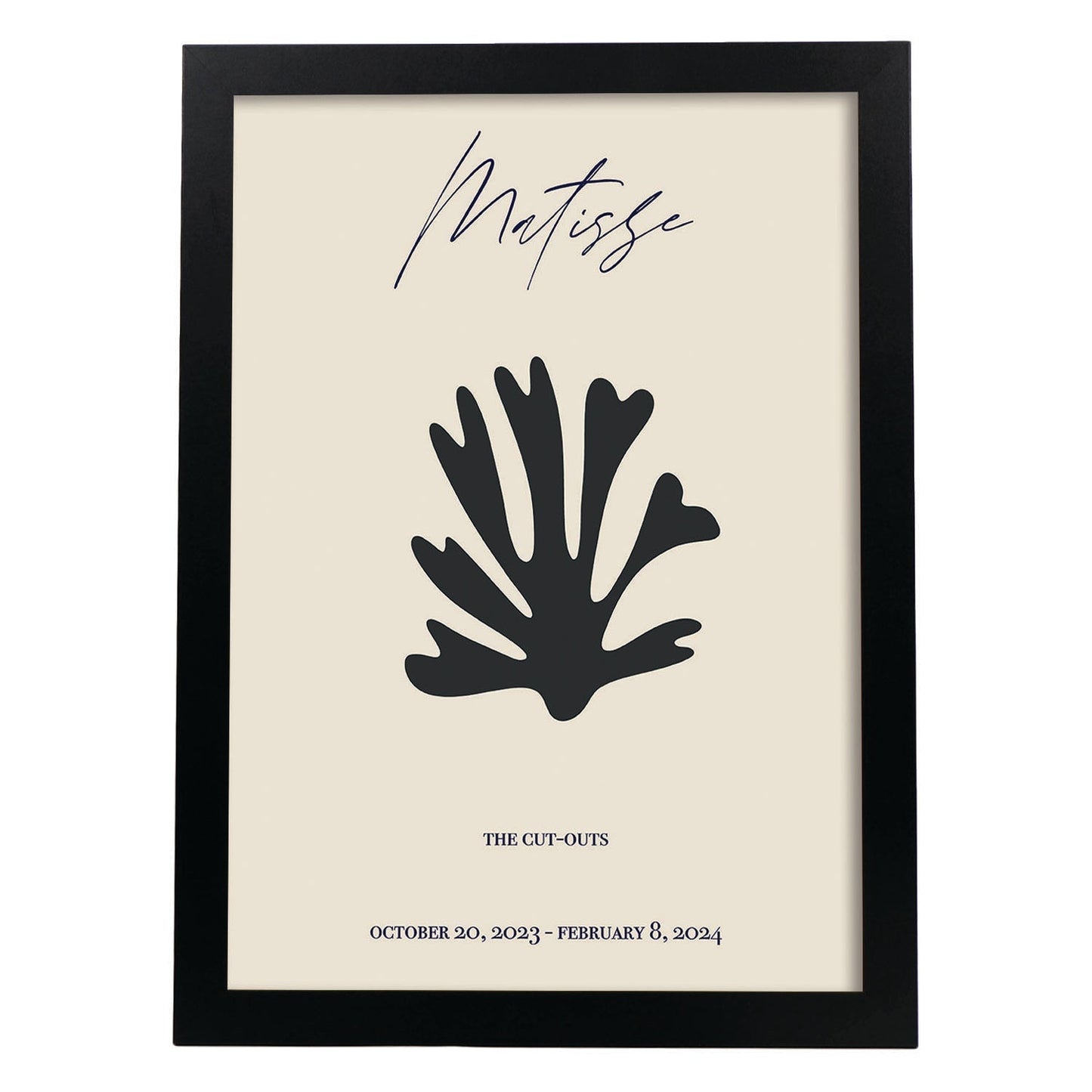Lamina artistica decorativa con ilustración de Exposición Matisse 8 estilo fauvista-Artwork-Nacnic-A4-Marco Negro-Nacnic Estudio SL