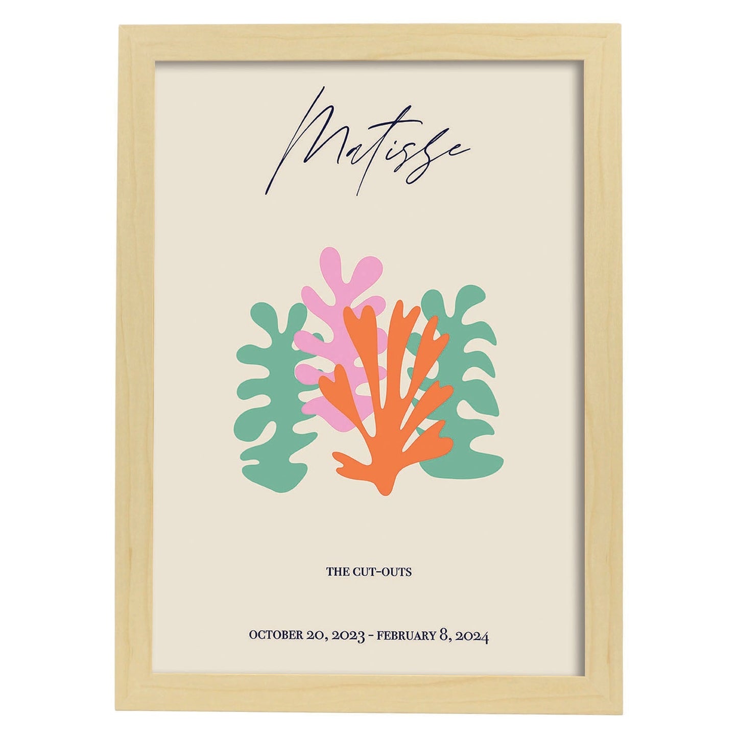 Lamina artistica decorativa con ilustración de Exposición Matisse 9 estilo fauvista-Artwork-Nacnic-A3-Marco Madera clara-Nacnic Estudio SL