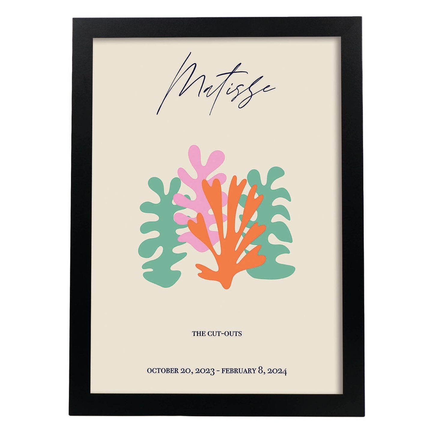 Lamina artistica decorativa con ilustración de Exposición Matisse 9 estilo fauvista-Artwork-Nacnic-A4-Marco Negro-Nacnic Estudio SL