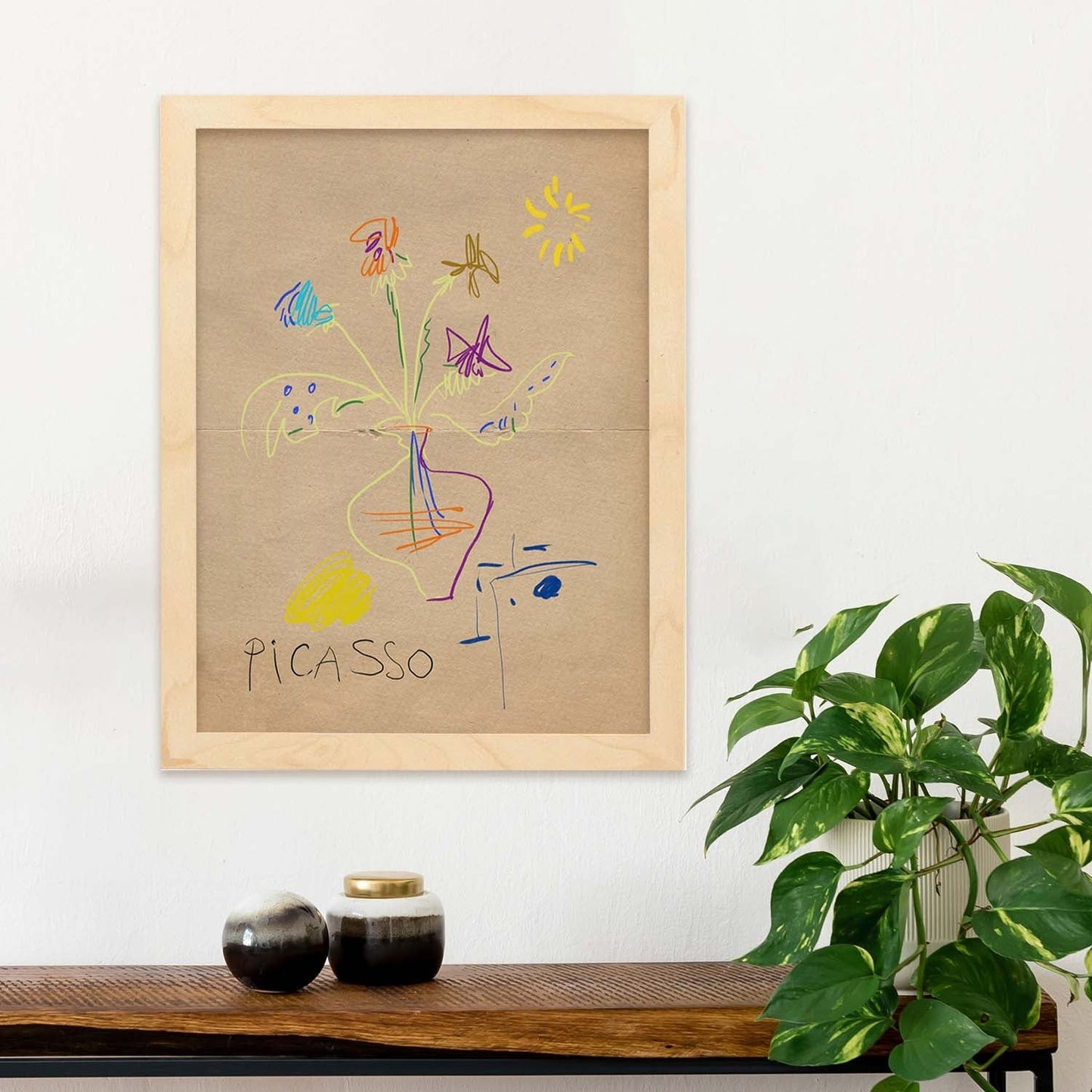 Lamina artistica decorativa con ilustración de Exposición Picasso 3-Artwork-Nacnic-Nacnic Estudio SL