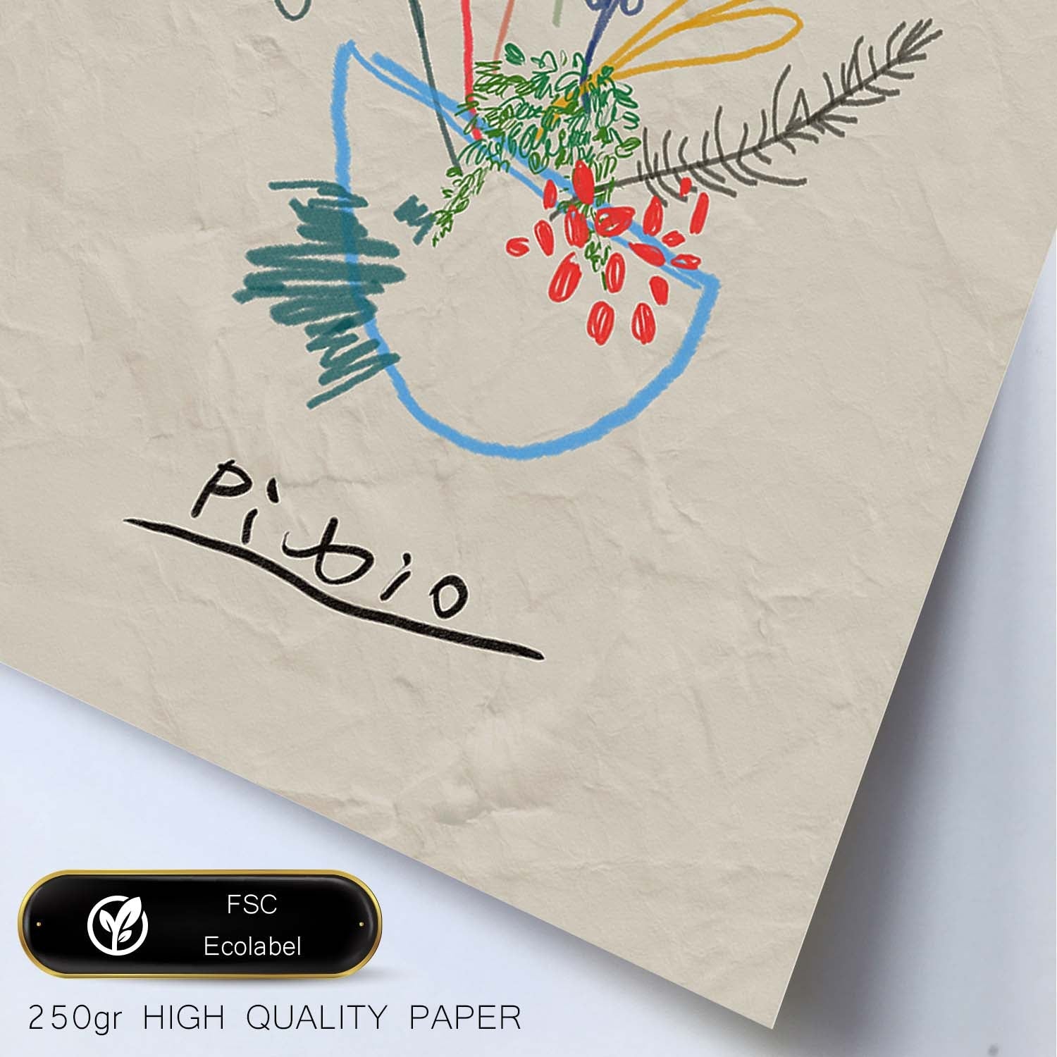 Lamina artistica decorativa con ilustración de Exposición Picasso 4-Artwork-Nacnic-Nacnic Estudio SL