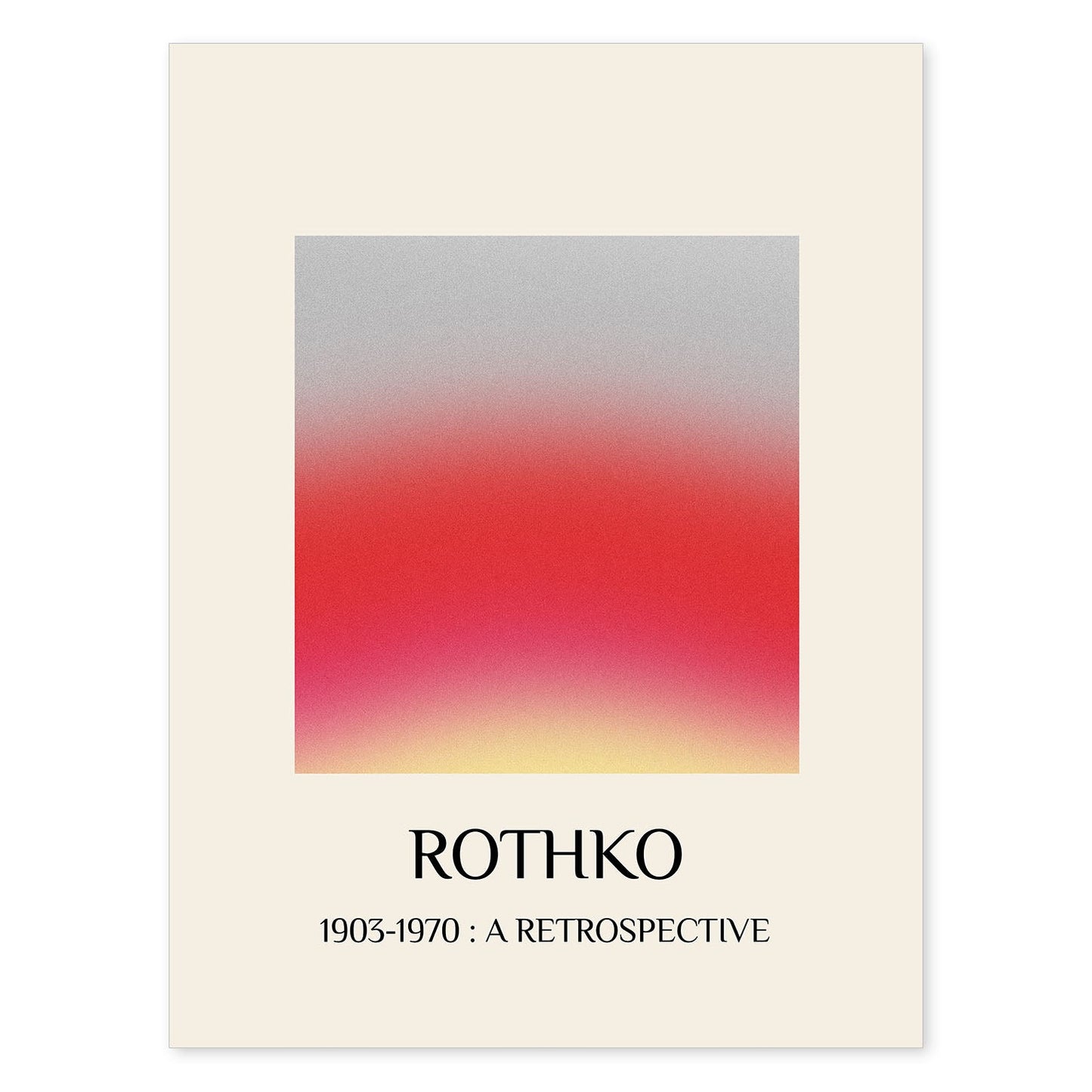 Lamina artistica decorativa con ilustración de Exposición Rothko 5 estilo expresionismo abstracto-Artwork-Nacnic-A4-Sin marco-Nacnic Estudio SL