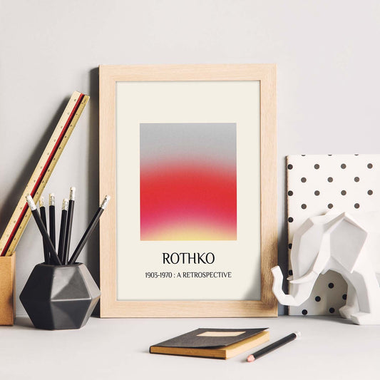 Lamina artistica decorativa con ilustración de Exposición Rothko 5 estilo expresionismo abstracto-Artwork-Nacnic-Nacnic Estudio SL
