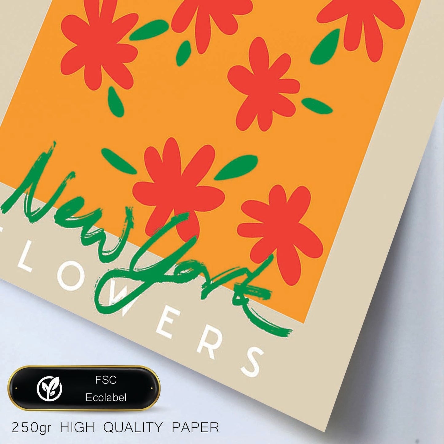 Lamina artistica decorativa con ilustración de Flor abstracta diseño de flores de Nueva York-Artwork-Nacnic-Nacnic Estudio SL