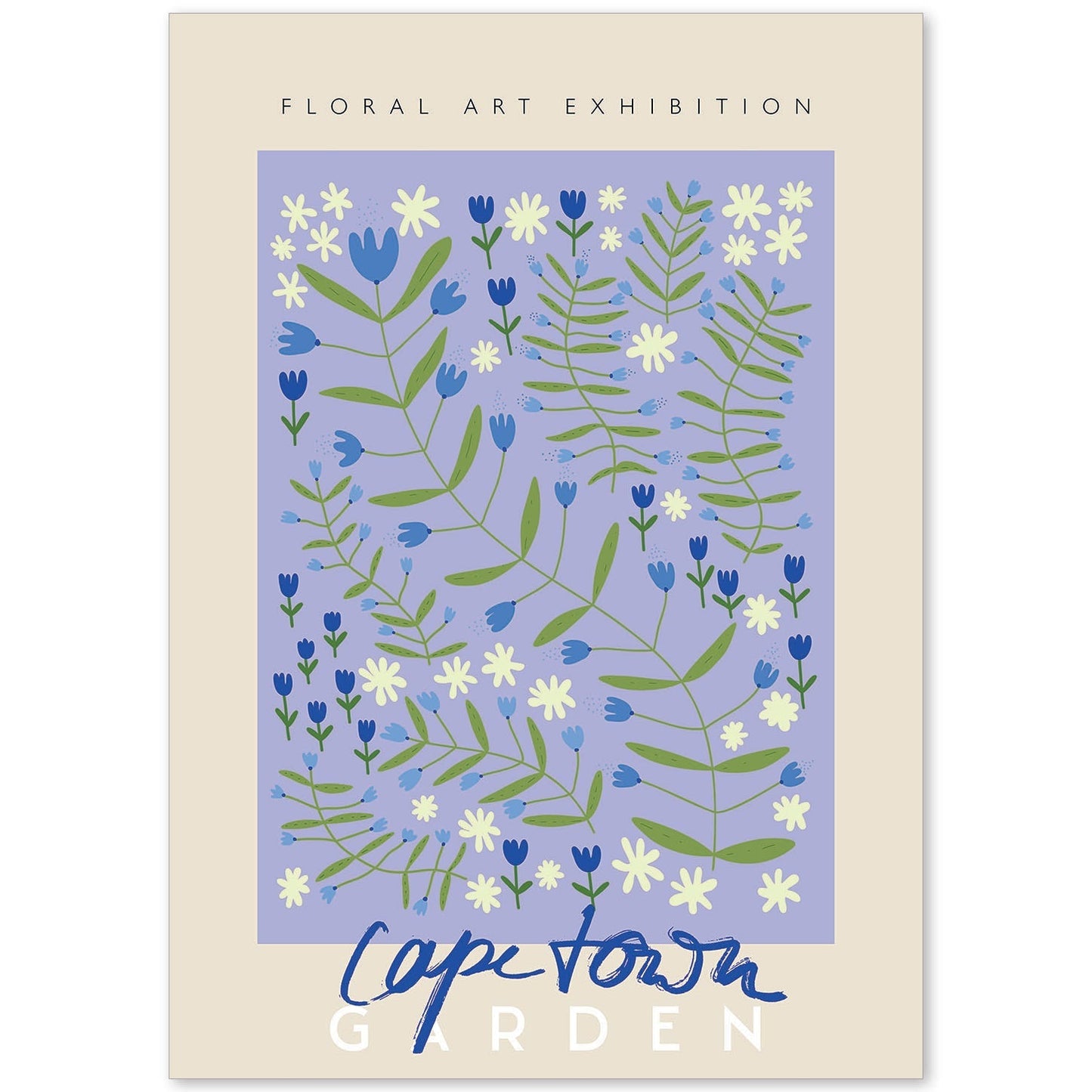 Lamina artistica decorativa con ilustración de Flora Arte Exposición Ciudad del Cabo-Artwork-Nacnic-A4-Sin marco-Nacnic Estudio SL