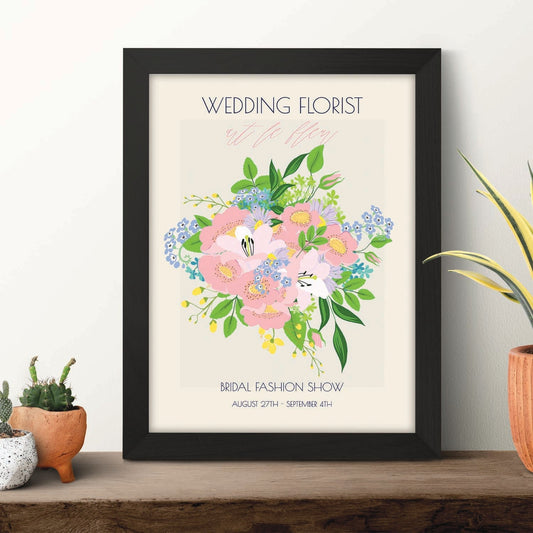 Lamina artistica decorativa con ilustración de Flores de boda 01-Artwork-Nacnic-Nacnic Estudio SL