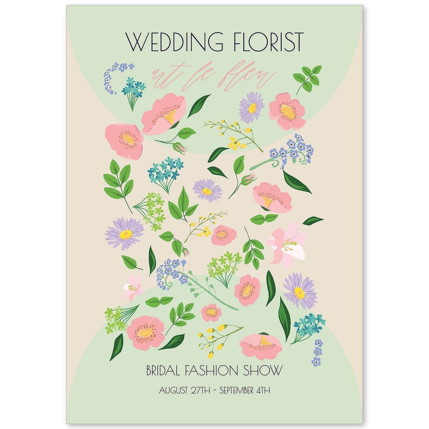 Lamina artistica decorativa con ilustración de Flores de boda 03-Artwork-Nacnic-A4-Sin marco-Nacnic Estudio SL