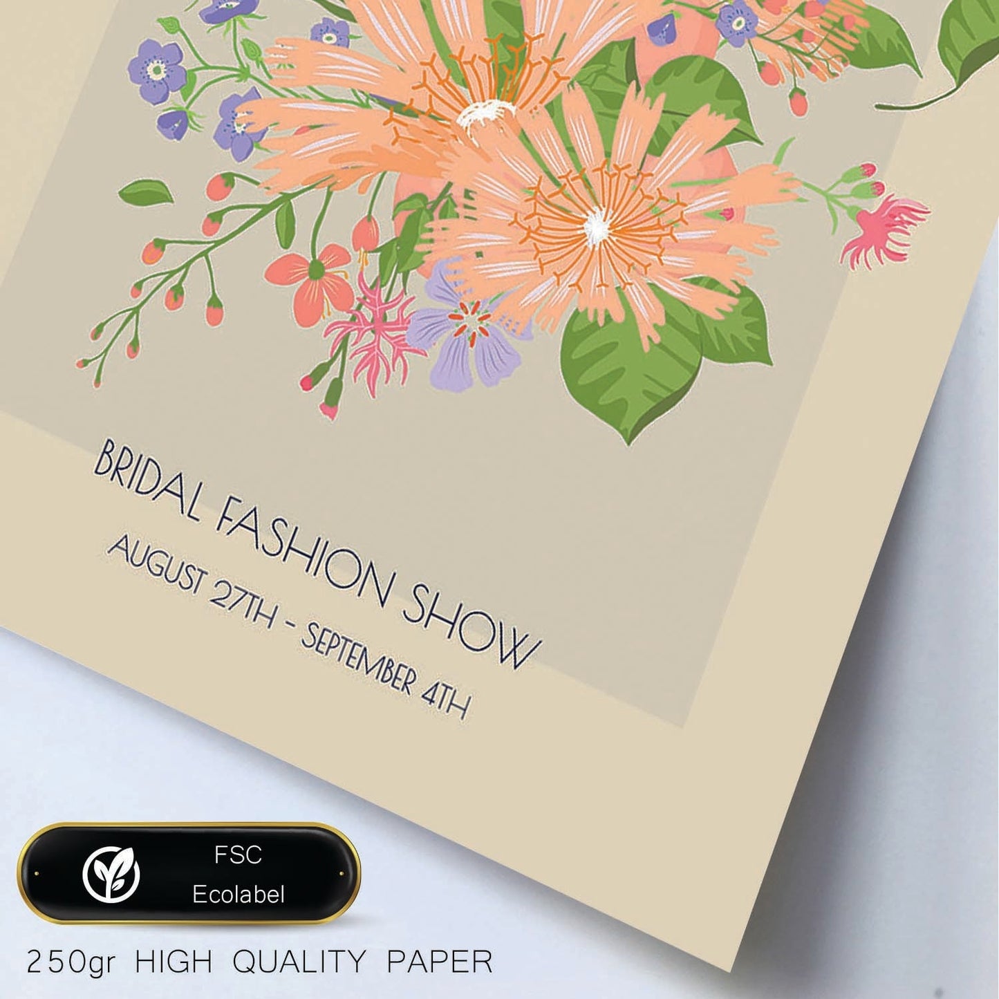 Lamina artistica decorativa con ilustración de Flores de boda 04-Artwork-Nacnic-Nacnic Estudio SL