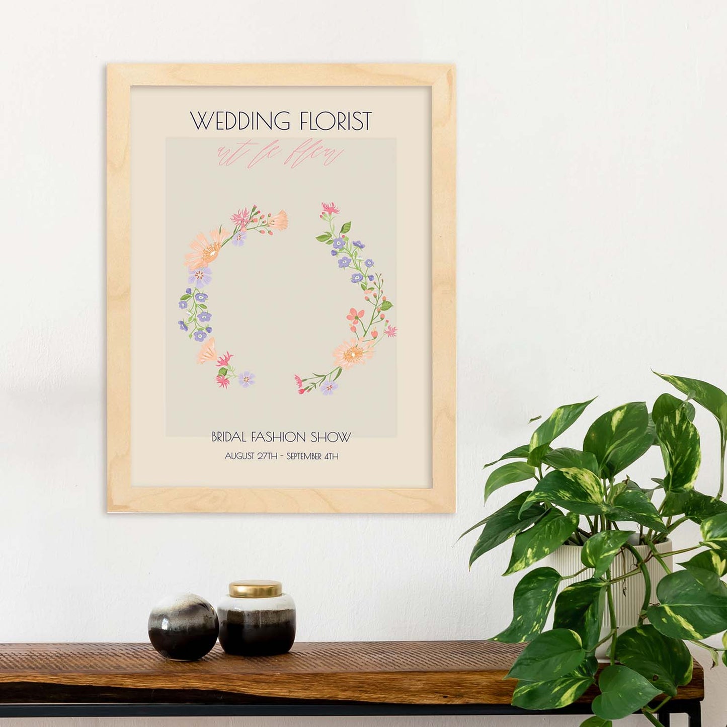 Lamina artistica decorativa con ilustración de Flores de boda 05-Artwork-Nacnic-Nacnic Estudio SL