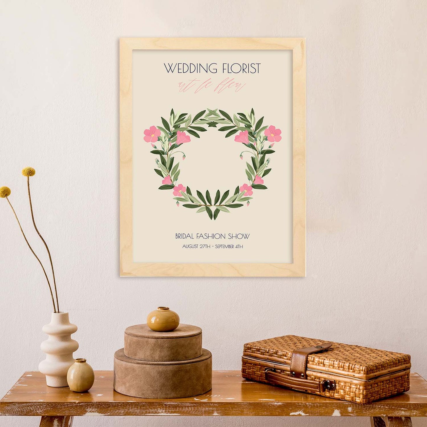 Lamina artistica decorativa con ilustración de Flores de boda 09-Artwork-Nacnic-Nacnic Estudio SL