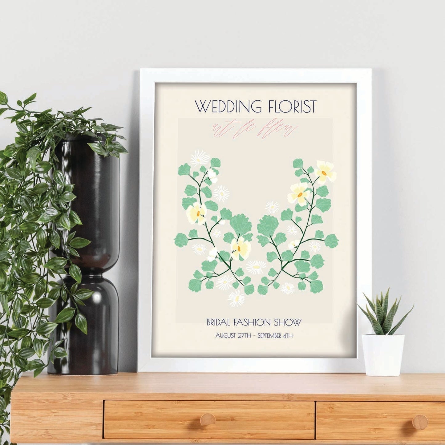 Lamina artistica decorativa con ilustración de Flores de boda 13-Artwork-Nacnic-Nacnic Estudio SL