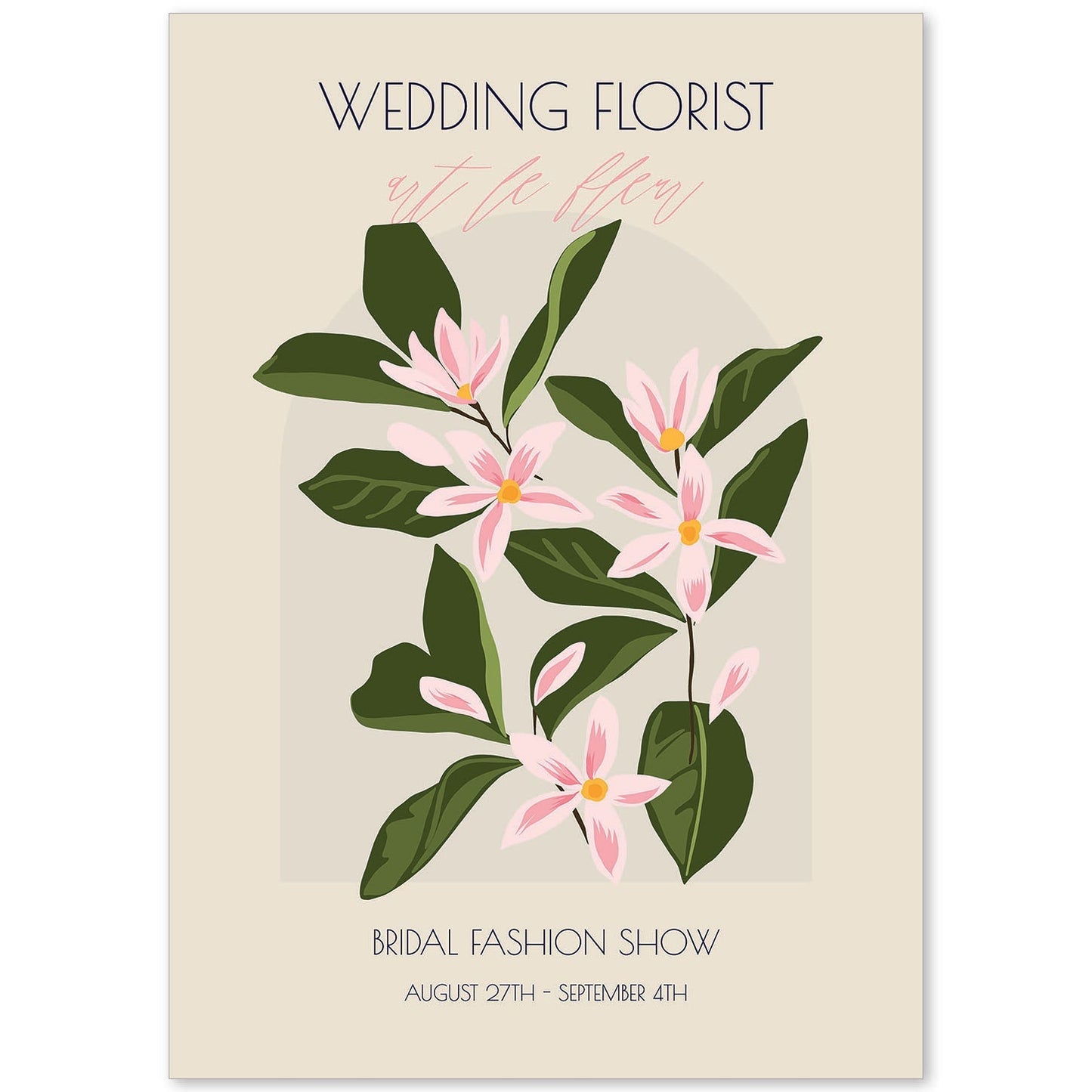 Lamina artistica decorativa con ilustración de Flores de boda 16-Artwork-Nacnic-A4-Sin marco-Nacnic Estudio SL