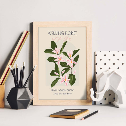 Lamina artistica decorativa con ilustración de Flores de boda 16-Artwork-Nacnic-Nacnic Estudio SL