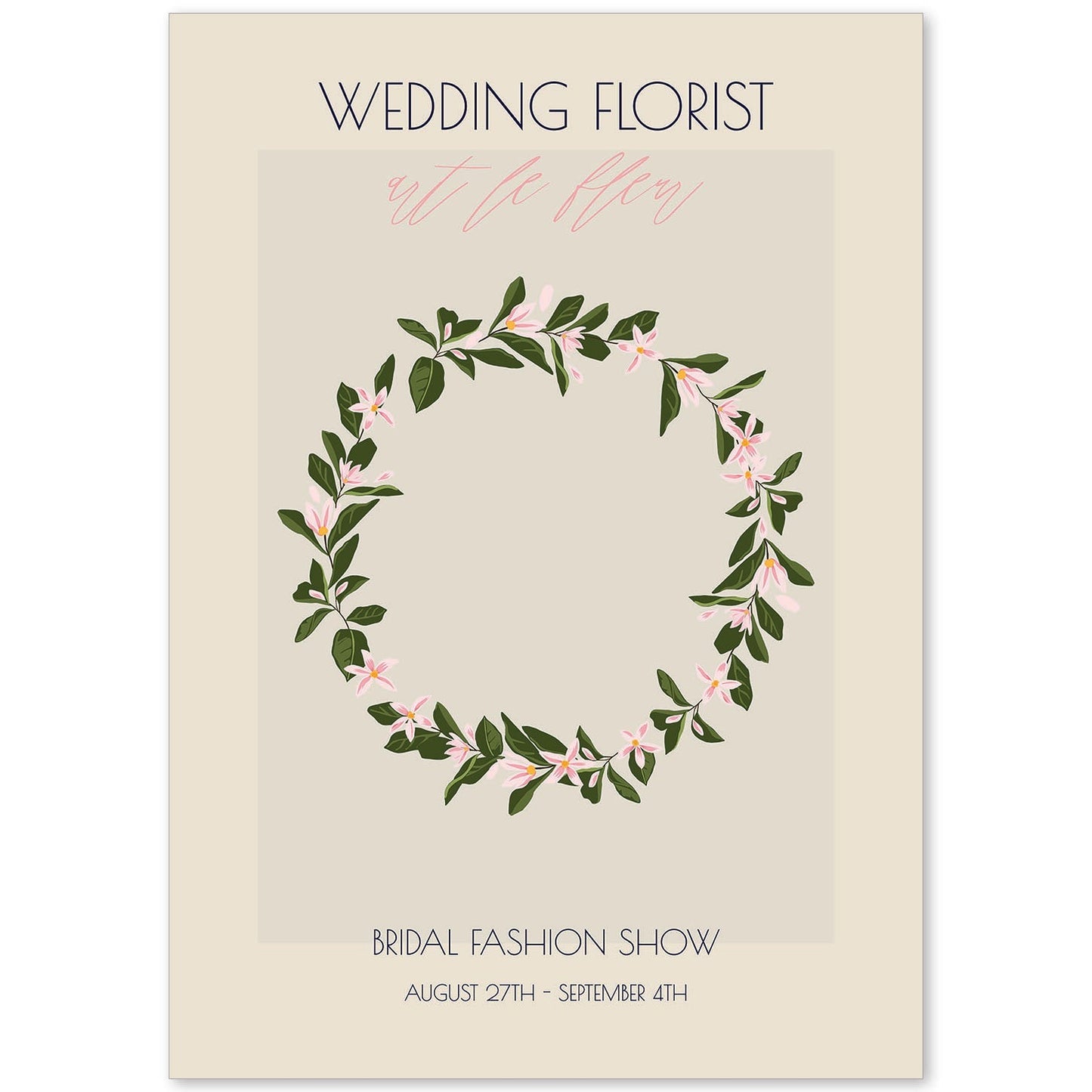 Lamina artistica decorativa con ilustración de Flores de boda 17-Artwork-Nacnic-A4-Sin marco-Nacnic Estudio SL