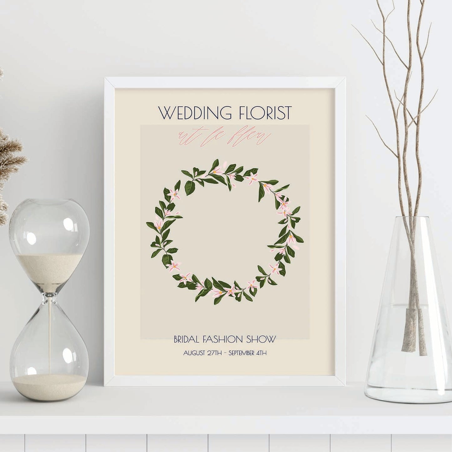 Lamina artistica decorativa con ilustración de Flores de boda 17-Artwork-Nacnic-Nacnic Estudio SL