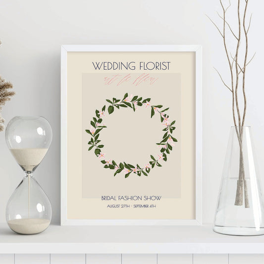 Lamina artistica decorativa con ilustración de Flores de boda 17-Artwork-Nacnic-Nacnic Estudio SL