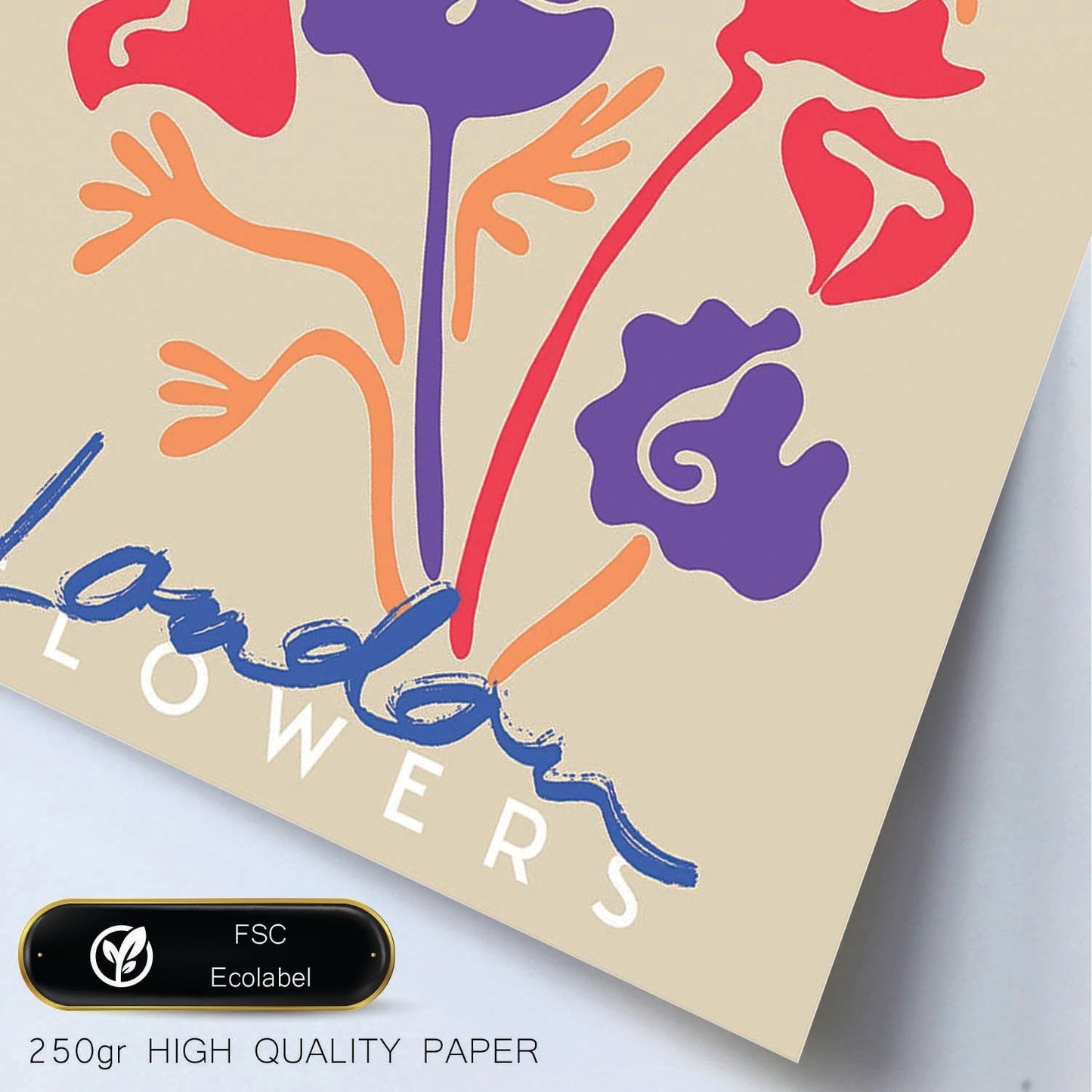 Lamina artistica decorativa con ilustración de Flores de Londres-Artwork-Nacnic-Nacnic Estudio SL