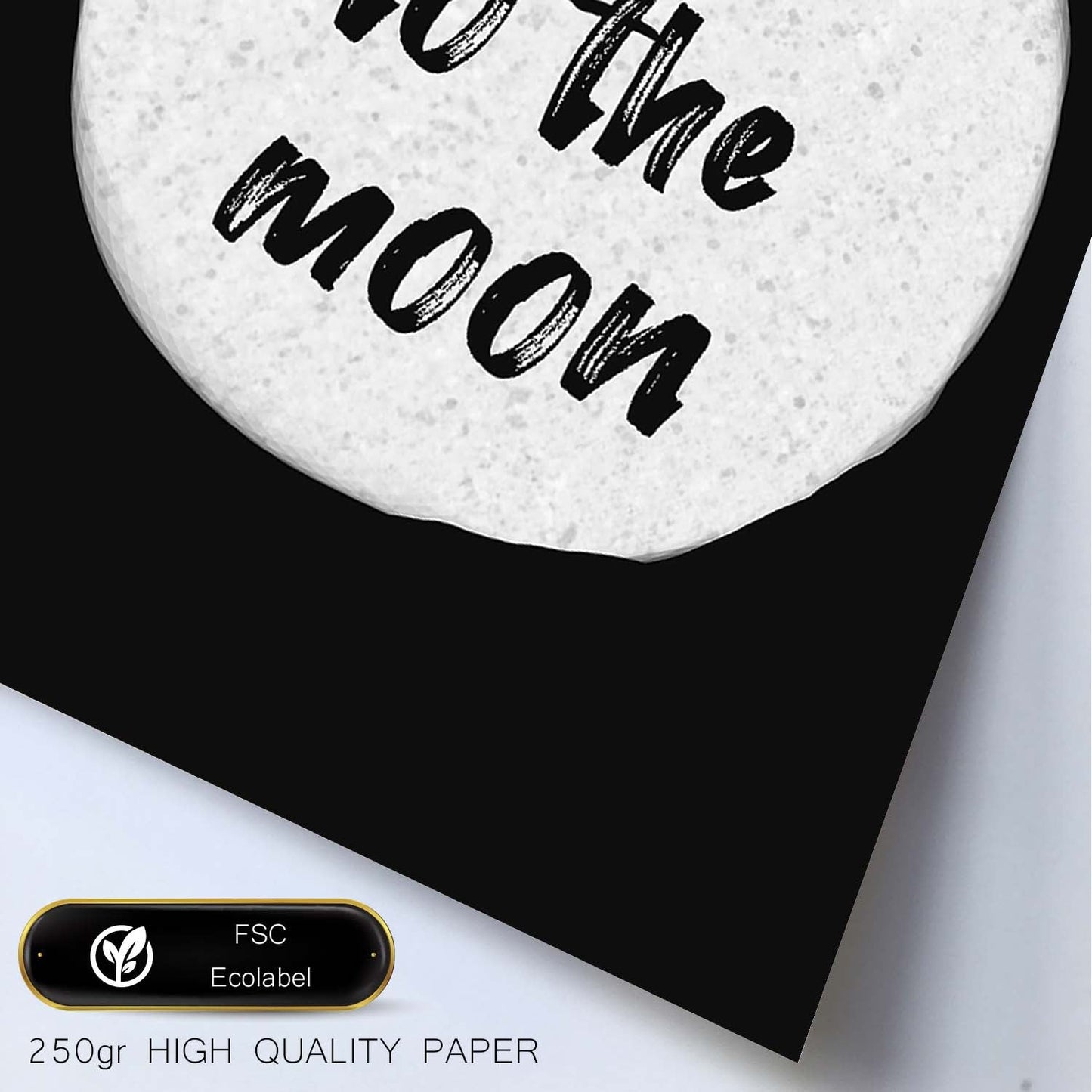 Lamina artistica decorativa con ilustración de fly me to the moon estilo Mensaje inspiracional-Artwork-Nacnic-Nacnic Estudio SL
