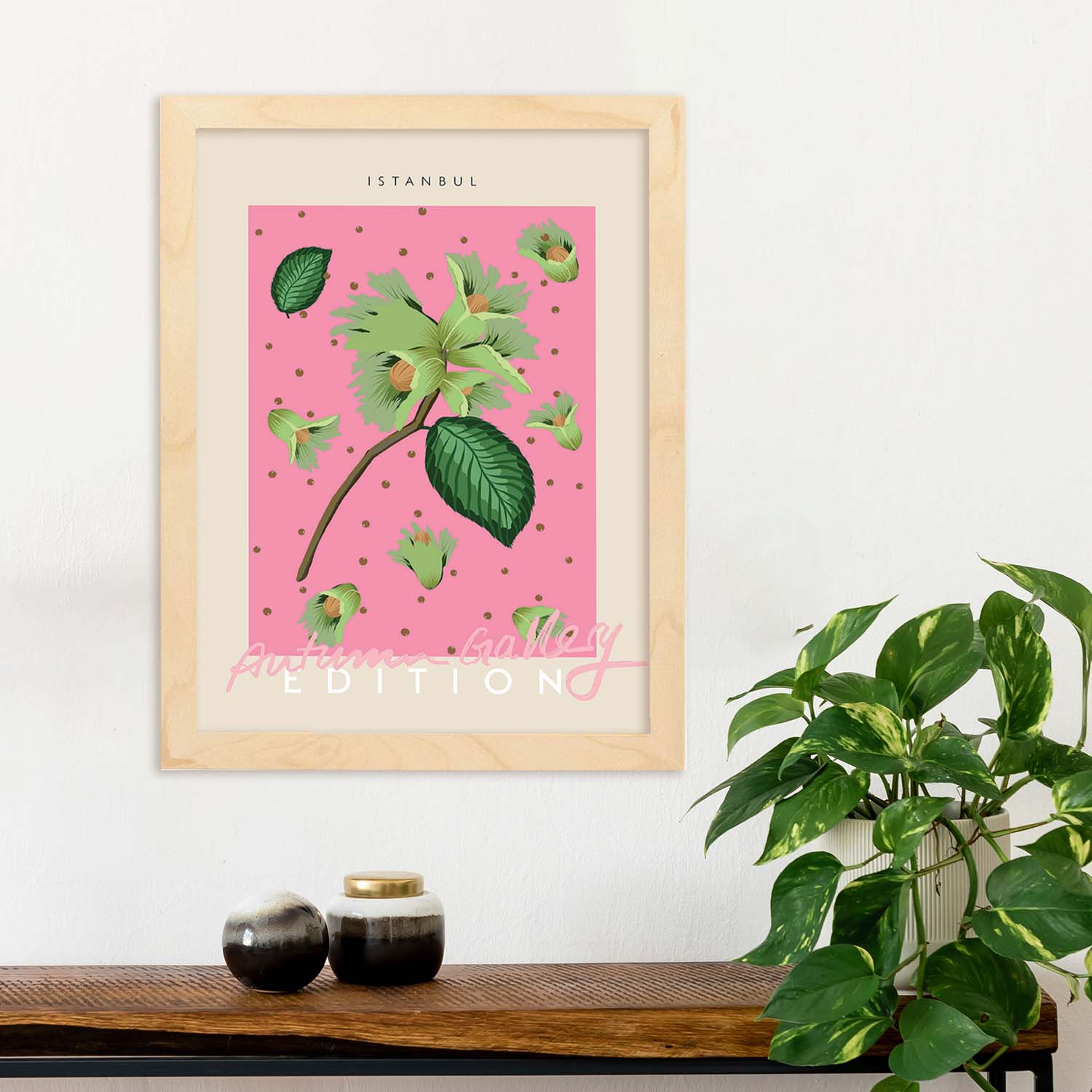 Lamina artistica decorativa con ilustración de Galería de otoño Estambul-Artwork-Nacnic-Nacnic Estudio SL