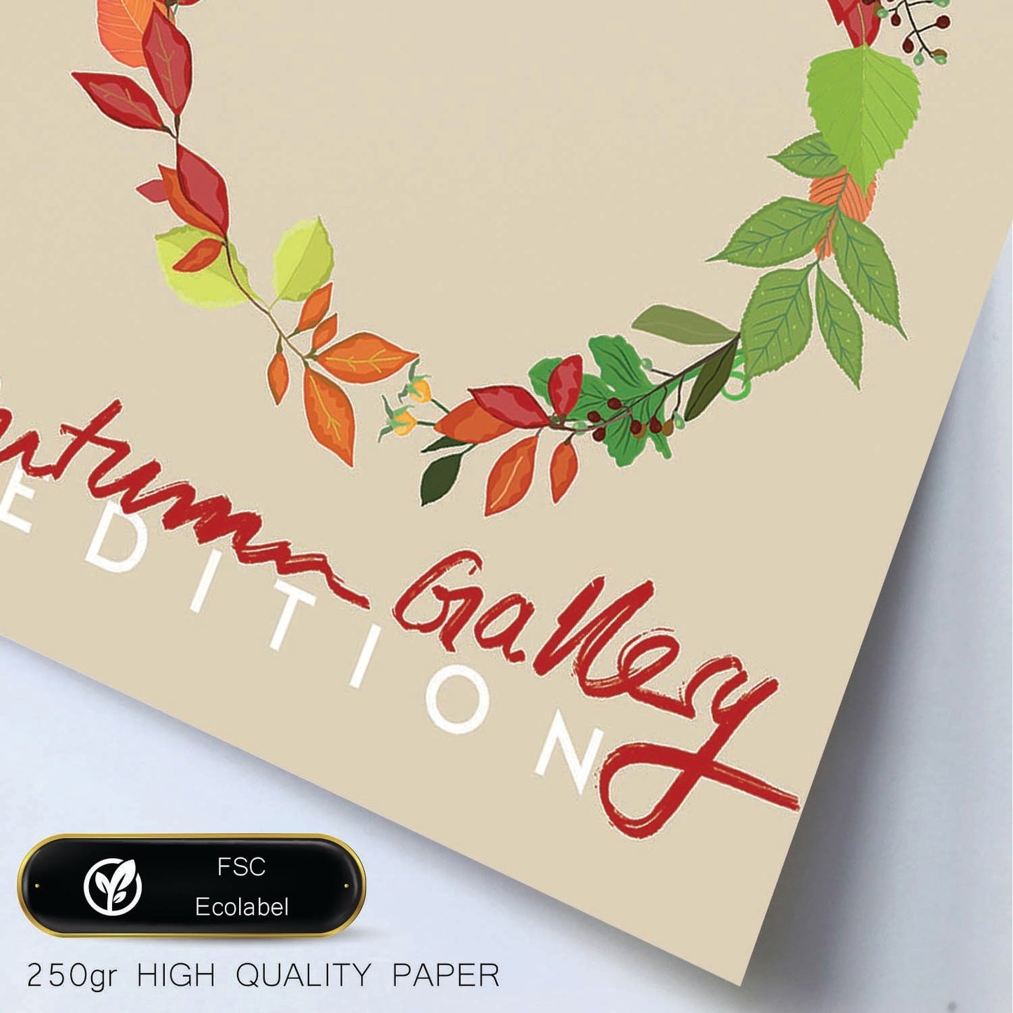 Lamina artistica decorativa con ilustración de Galería de otoño Miami-Artwork-Nacnic-Nacnic Estudio SL