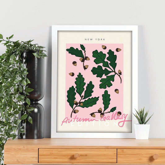 Lamina artistica decorativa con ilustración de Galería de otoño Nueva York estilo Abstracto-Artwork-Nacnic-Nacnic Estudio SL