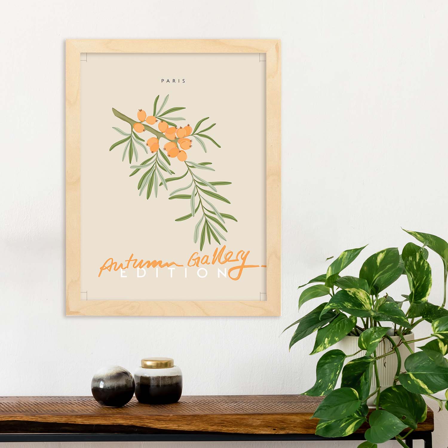 Lamina artistica decorativa con ilustración de Galería de otoño paris-Artwork-Nacnic-Nacnic Estudio SL