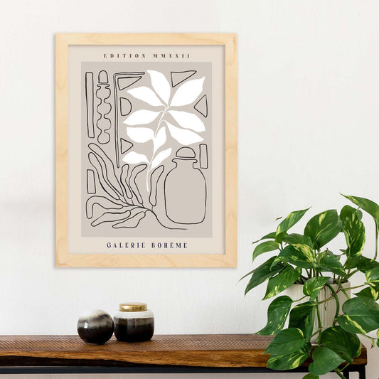 Lamina artistica decorativa con ilustración de Galerie Boheme Herb-Artwork-Nacnic-Nacnic Estudio SL