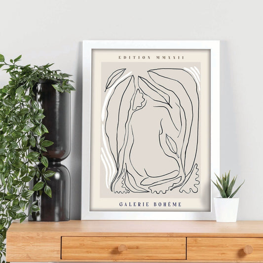 Lamina artistica decorativa con ilustración de Galerie Boheme Nature-Artwork-Nacnic-Nacnic Estudio SL