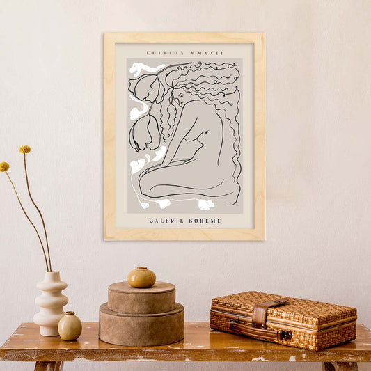 Lamina artistica decorativa con ilustración de Galerie Boheme Woman-Artwork-Nacnic-Nacnic Estudio SL