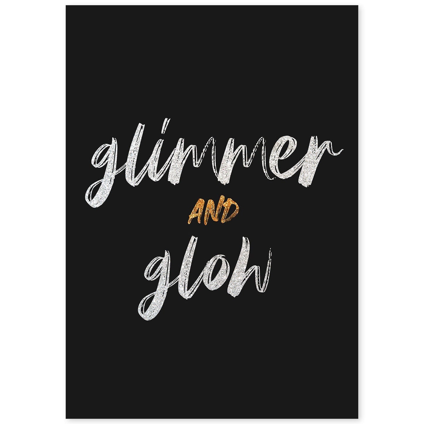 Lamina artistica decorativa con ilustración de glimmer glow estilo Mensaje inspiracional-Artwork-Nacnic-A4-Sin marco-Nacnic Estudio SL