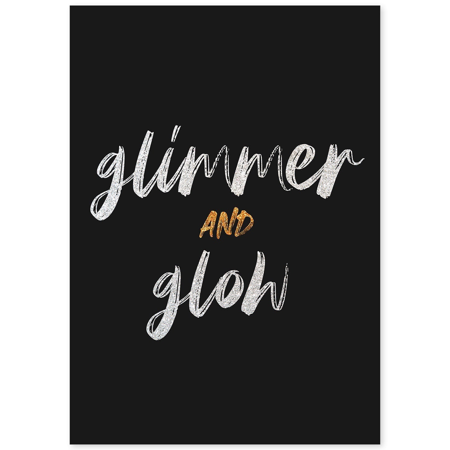 Lamina artistica decorativa con ilustración de glimmer glow estilo Mensaje inspiracional-Artwork-Nacnic-A4-Sin marco-Nacnic Estudio SL