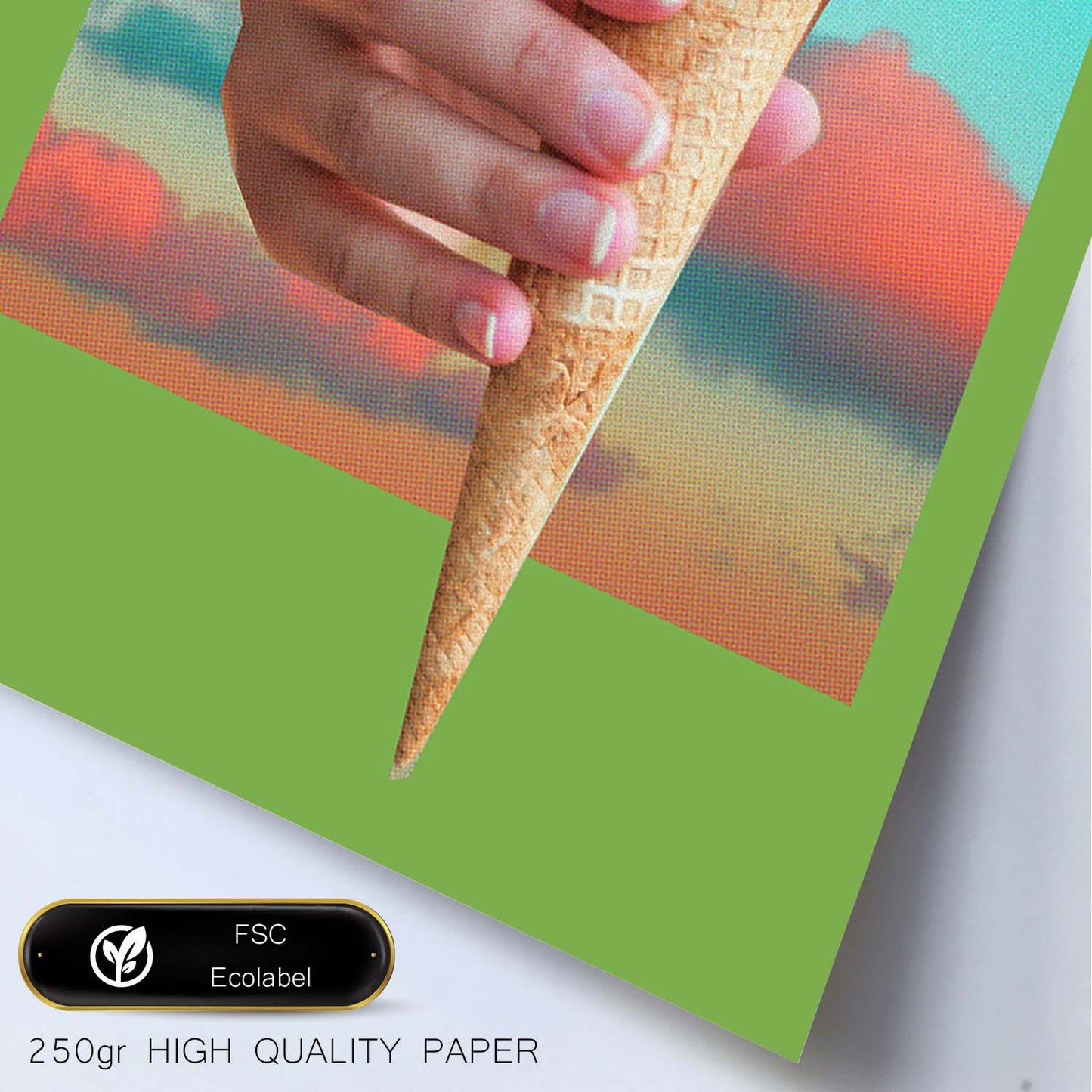 Lamina artistica decorativa con ilustración de Helado estilo Collage-Artwork-Nacnic-Nacnic Estudio SL