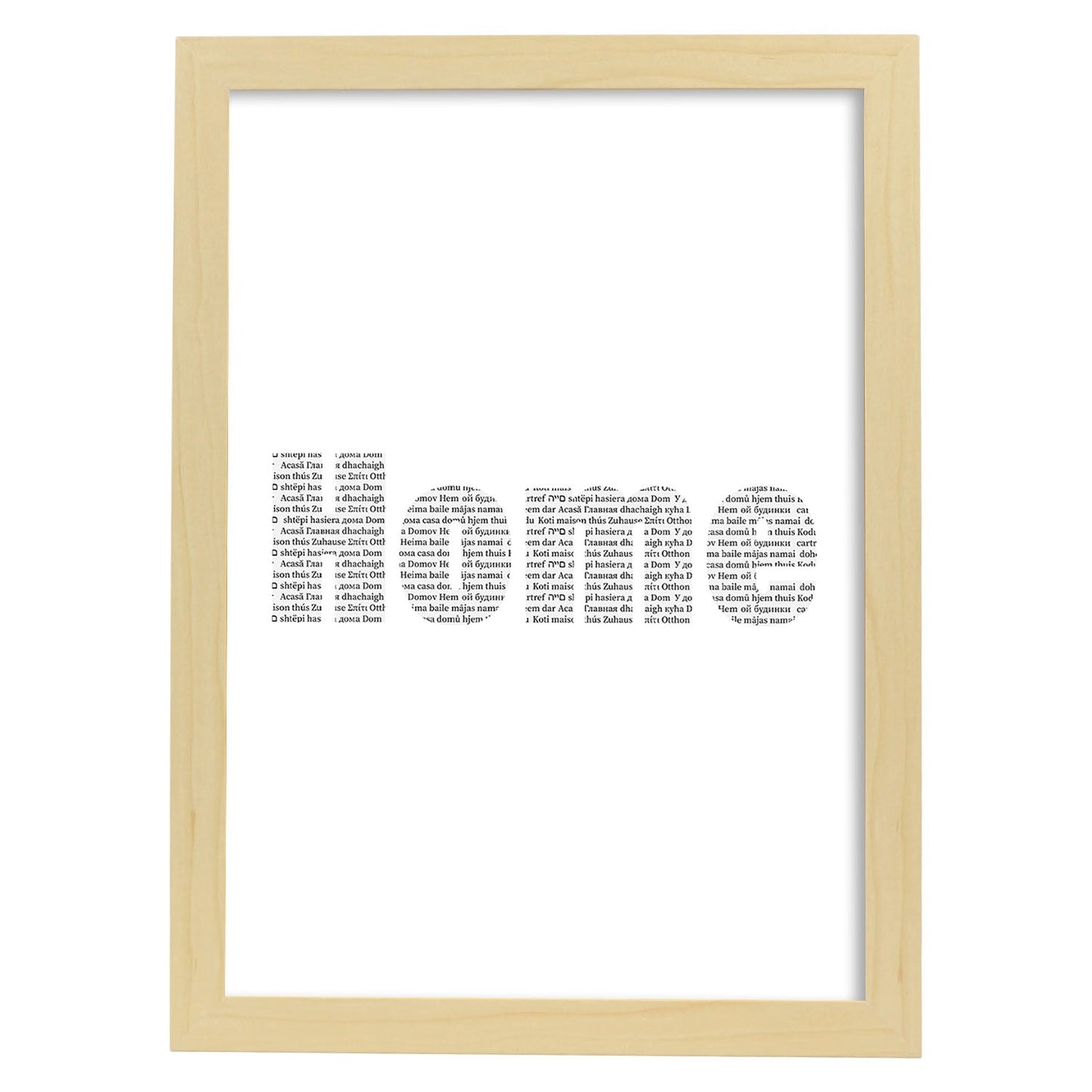 Lamina artistica decorativa con ilustración de home estilo Mensaje inspiracional-Artwork-Nacnic-A3-Marco Madera clara-Nacnic Estudio SL
