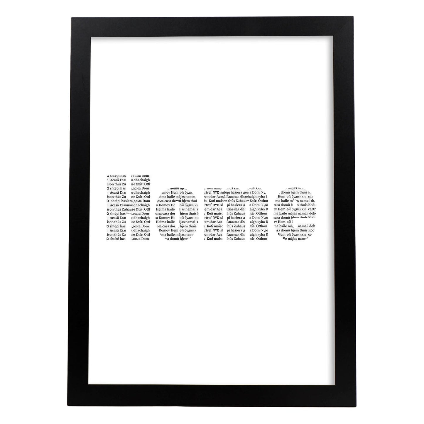 Lamina artistica decorativa con ilustración de home estilo Mensaje inspiracional-Artwork-Nacnic-A4-Marco Negro-Nacnic Estudio SL