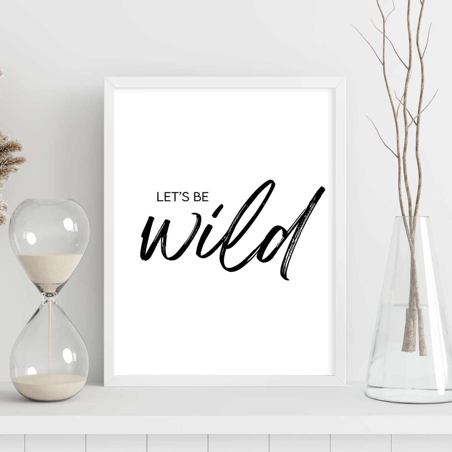 Lamina artistica decorativa con ilustración de Lets be wild estilo Mensaje inspiracional-Artwork-Nacnic-Nacnic Estudio SL