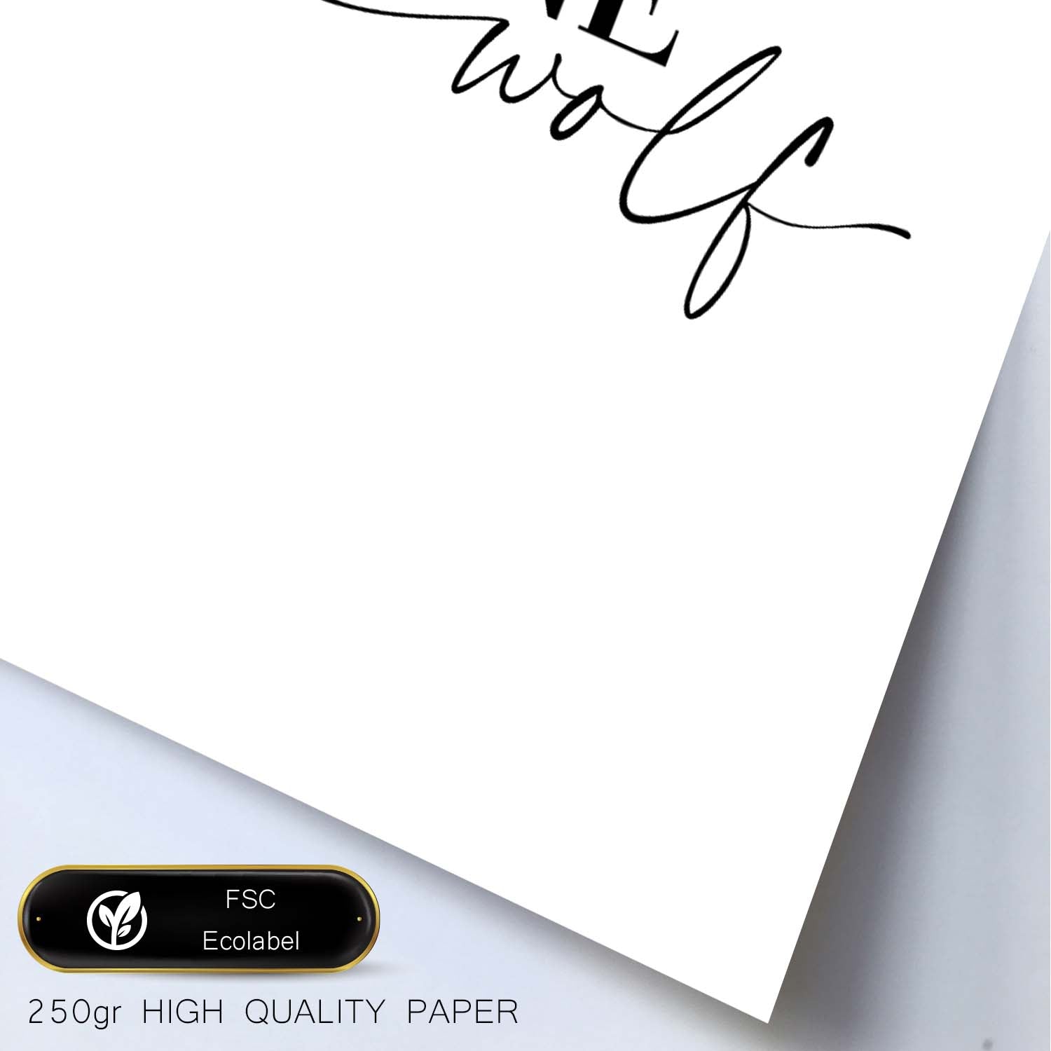 Lamina artistica decorativa con ilustración de lone wolf estilo Mensaje inspiracional-Artwork-Nacnic-Nacnic Estudio SL