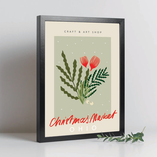 Lamina artistica decorativa con ilustración de Mercado navideño Ohio estilo Abstracto-Artwork-Nacnic-Nacnic Estudio SL